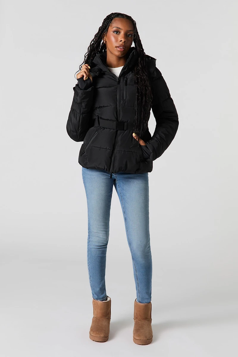 Belted Puffer Jacket