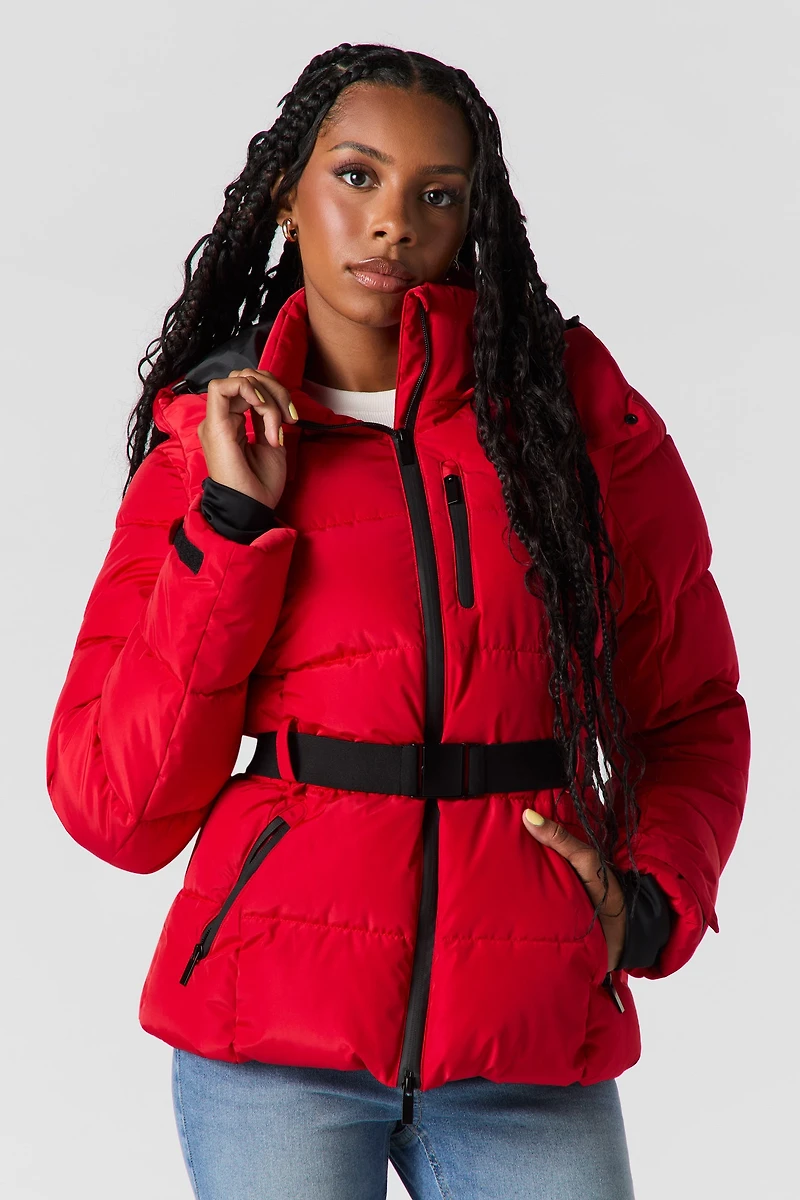 Blouson bouffant avec ceinture