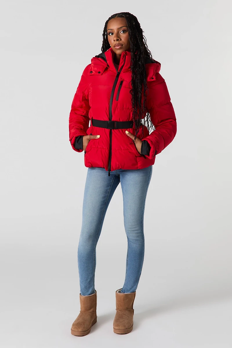 Blouson bouffant avec ceinture