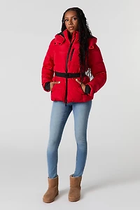 Blouson bouffant avec ceinture