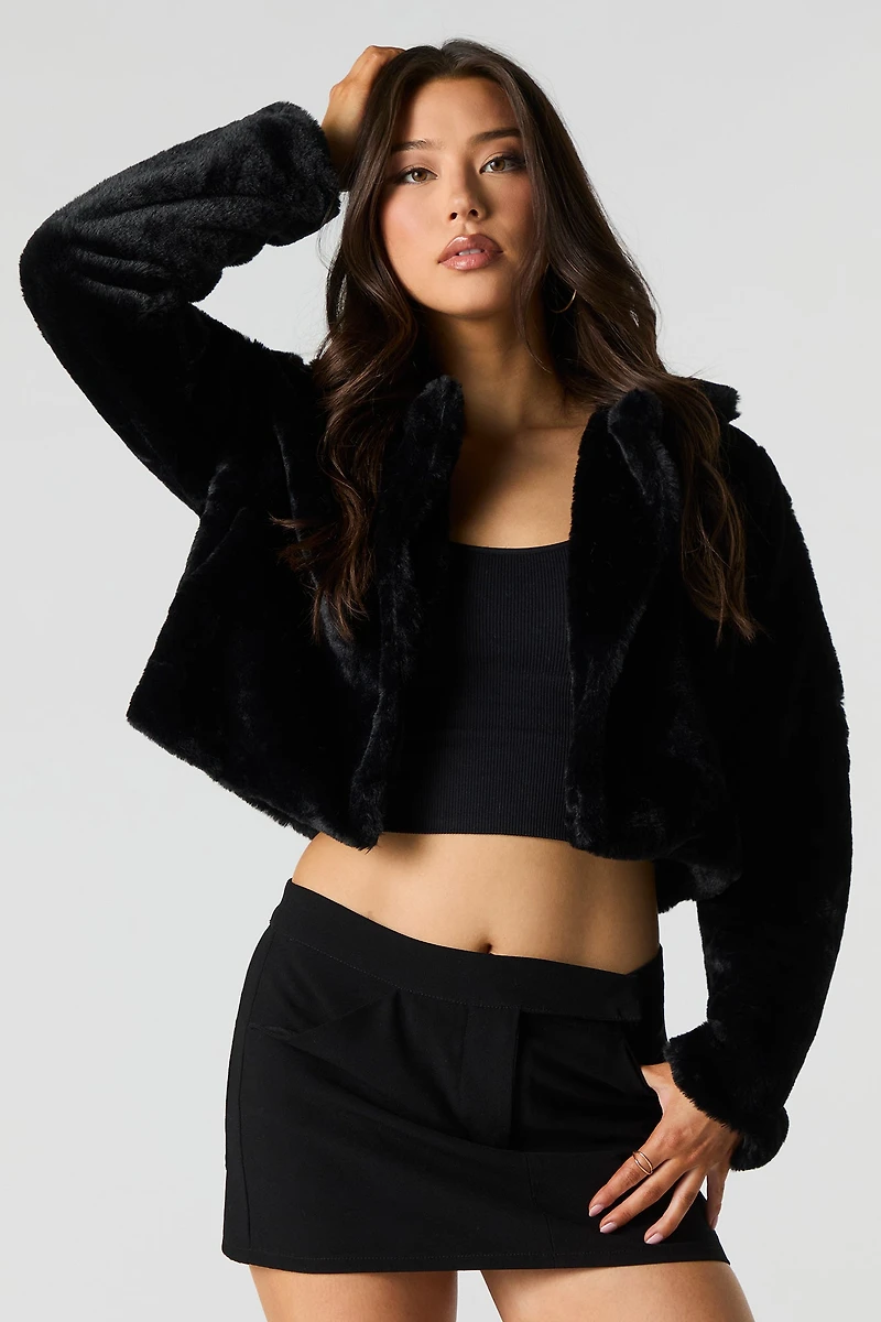 Faux Fur Cropped Jacket
