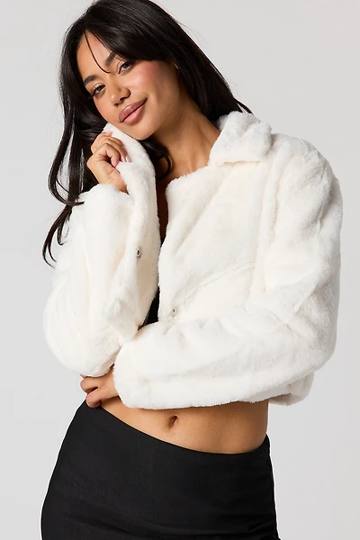 Faux Fur Cropped Jacket