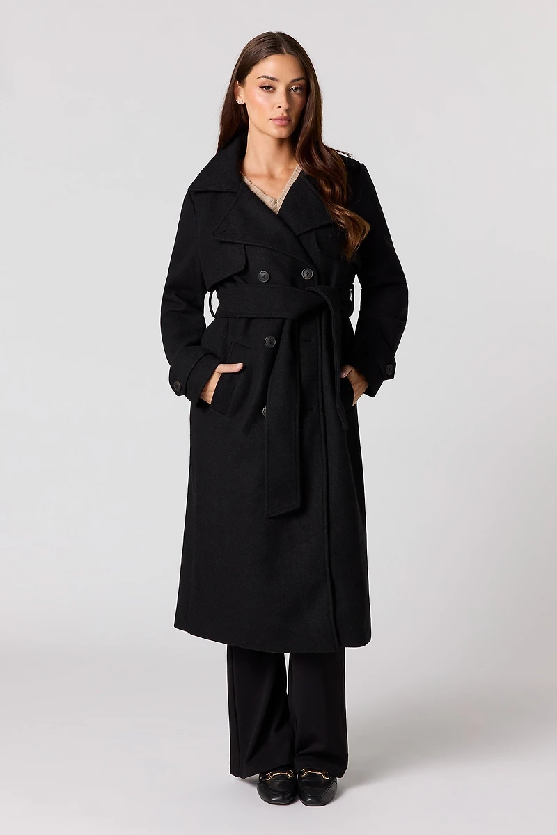 Longline Belted Peacoat