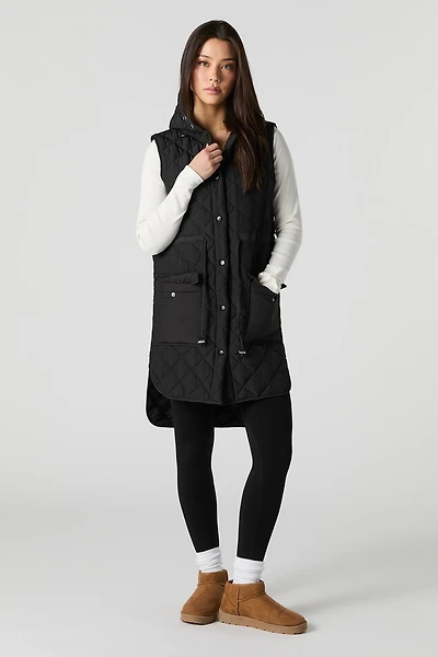 Quilted Longline Vest