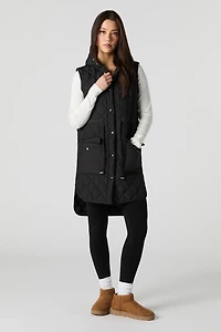Quilted Longline Vest