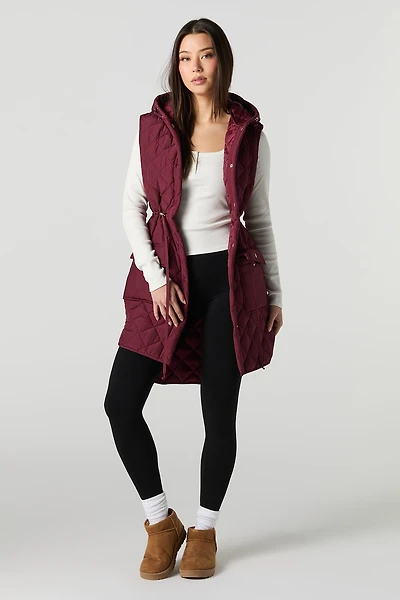 Quilted Longline Vest