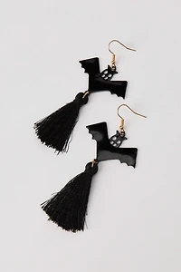 Bat Tassel Earrings