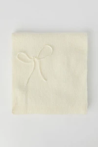 Ribbed Bow Scarf