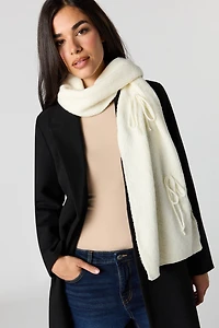 Écharpe côtelée avec boucle