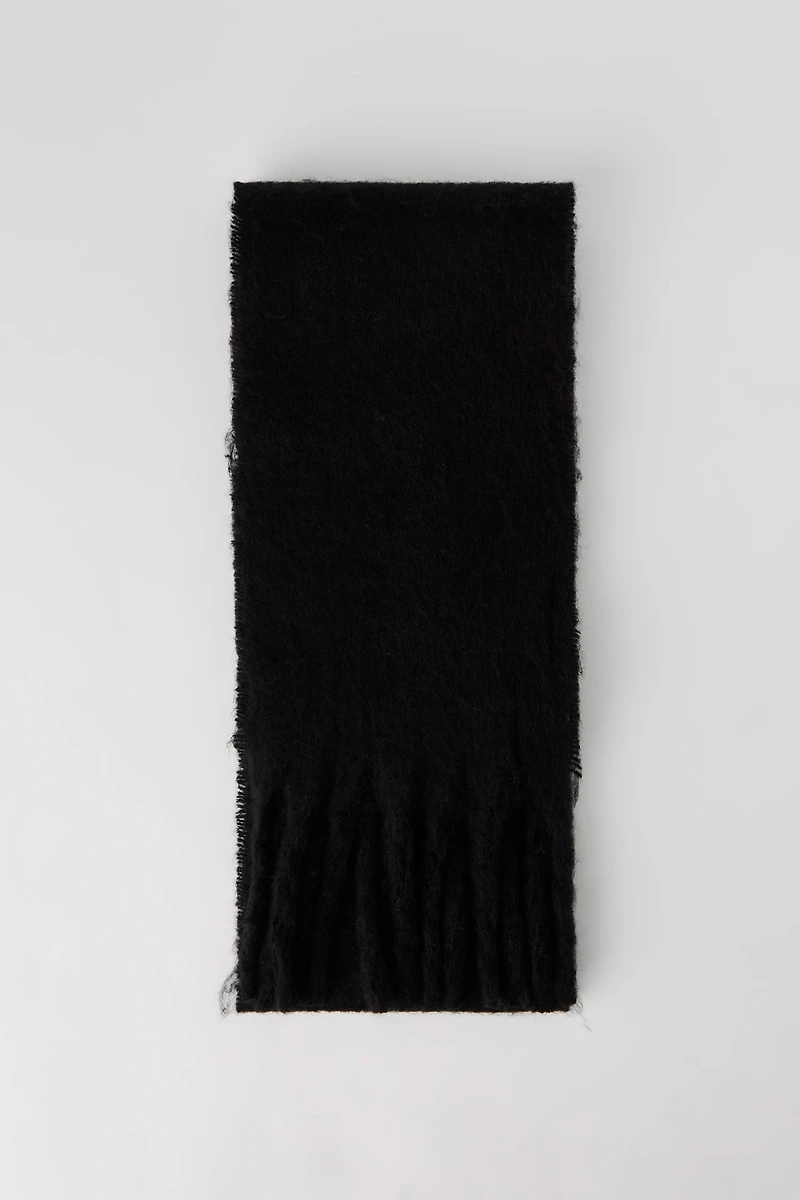 Thin Bouclé Knit Scarf