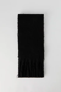 Thin Bouclé Knit Scarf