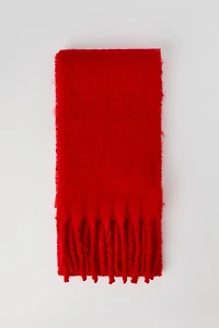 Thin Bouclé Knit Scarf