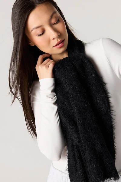 Fuzzy Knit Scarf