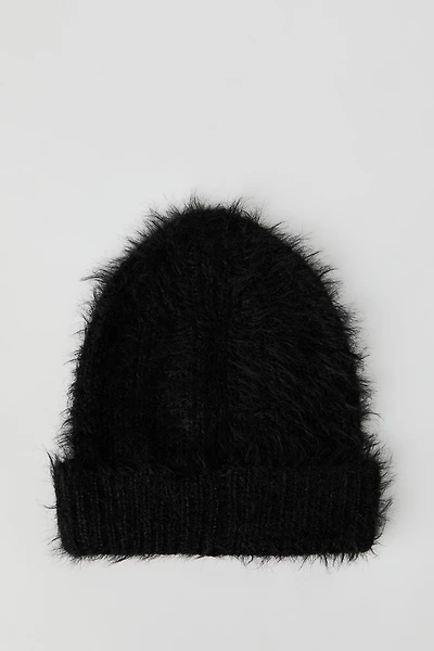 Fuzzy Knit Beanie