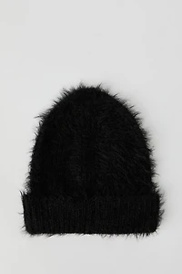 Fuzzy Knit Beanie