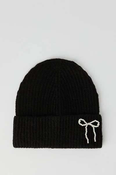 Pearl Bow Beanie
