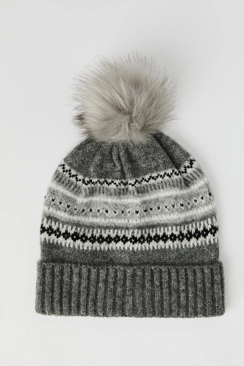 Fair Isle Pom Beanie