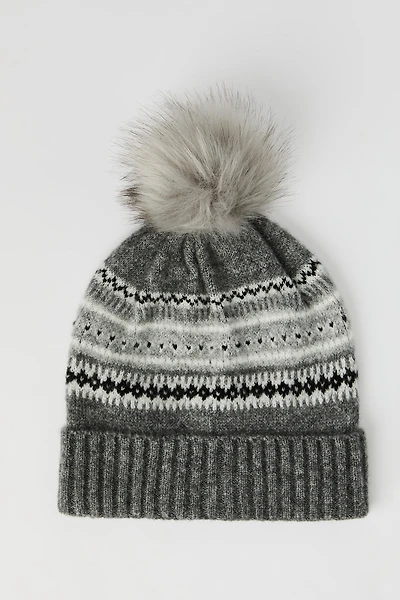 Fair Isle Pom Beanie