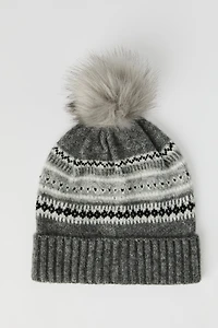 Fair Isle Pom Beanie