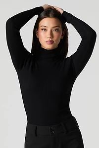 Ribbed Turtleneck Sweater
