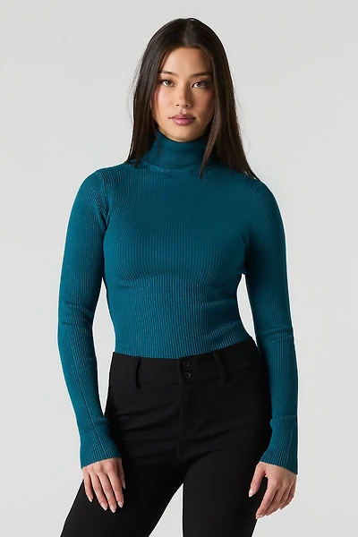 Ribbed Turtleneck Sweater