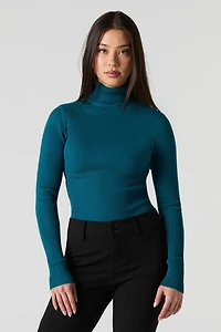 Ribbed Turtleneck Sweater