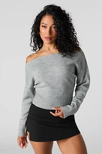 Haut à col bateau en tricot