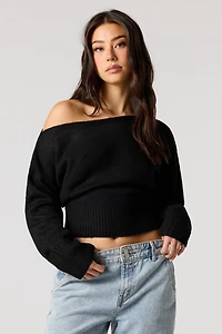 Boat Neck Knit Top