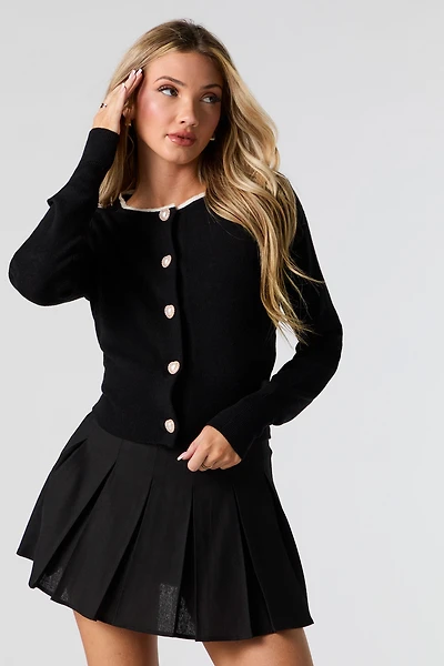 Heart Button Sweater