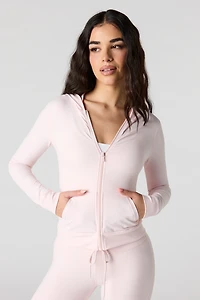 Active Soft Zip-Up Hooded Jacket