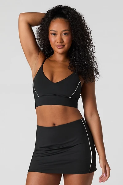 Active Piping Detail Sports Bra