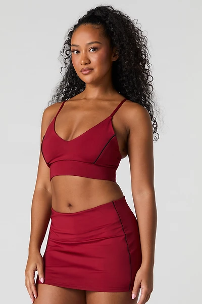 Active Piping Detail Sports Bra