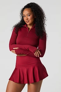 Active Piping Detail Foldover Mini Skort