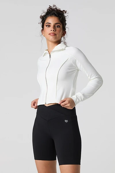 Seamless Foldover Waist Biker Short