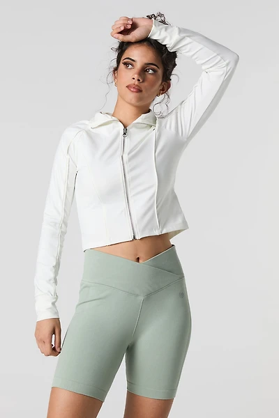 Seamless Foldover Waist Biker Short