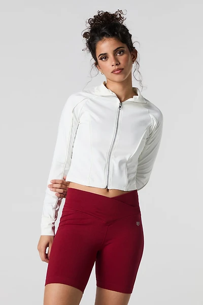 Seamless Foldover Waist Biker Short