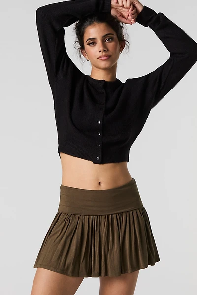 Minijupe-short à taille haute