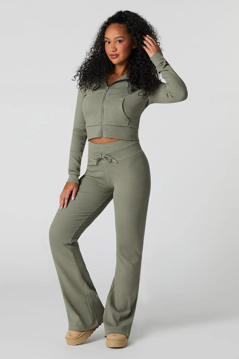 Pantalon côtelé évasé Active