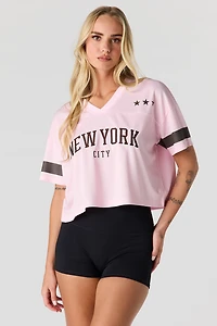 Graphic Boxy Crop Jersey