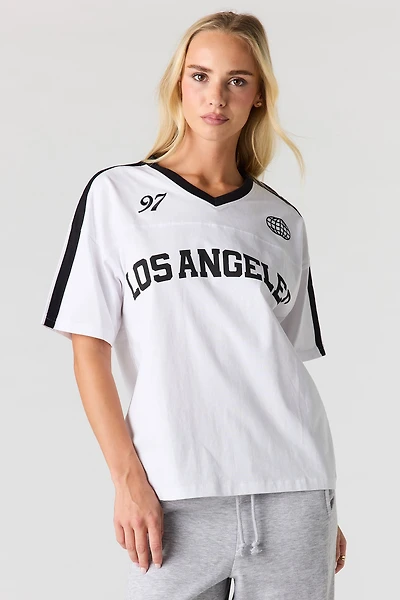T-shirt imprimé à encolure en V