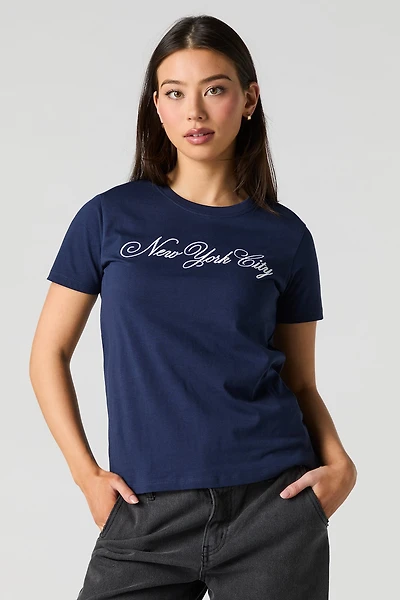 New York City Embroidered T-Shirt