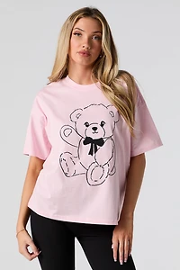 Teddy Bear Embroidered T-Shirt
