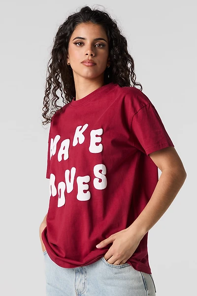 T-shirt à imprimé en relief Make Moves