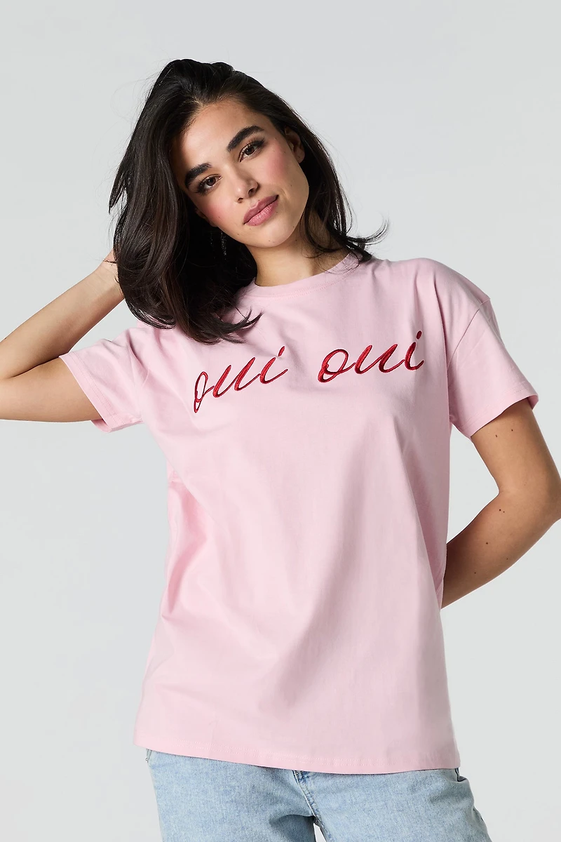 T-shirt avec motif brodé Oui