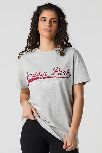 T-shirt surdimensionné avec motif brodé Heritage Park