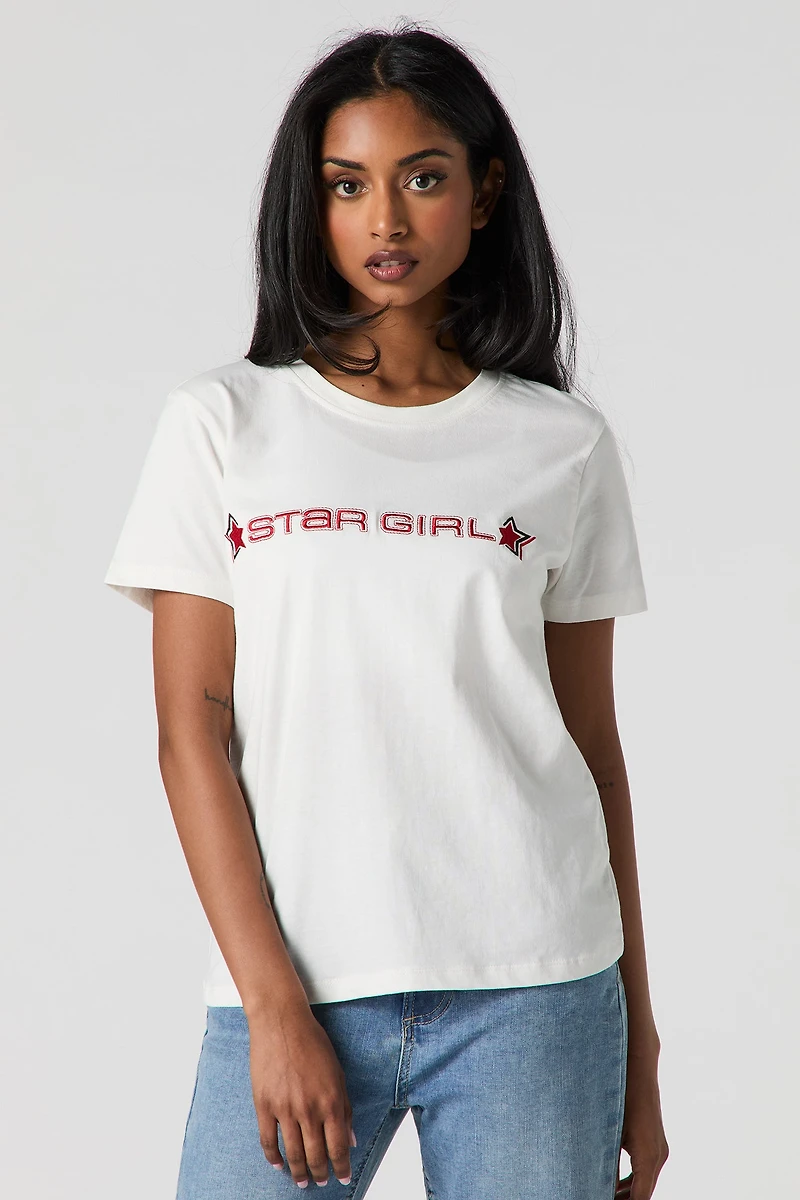 T-shirt avec motif brodé