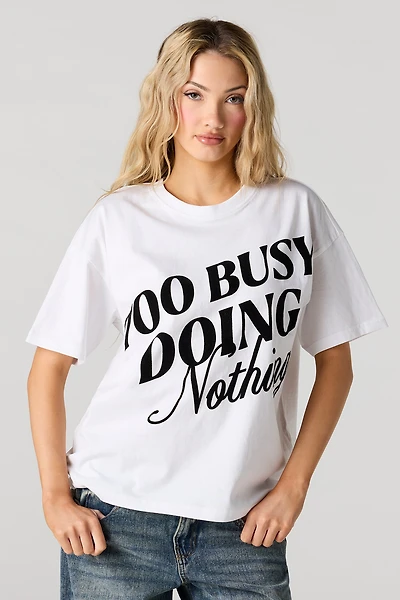 T-shirt carré surdimensionné imprimé