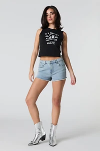 Graphic Cropped Tank