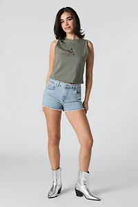 Graphic Cropped Tank