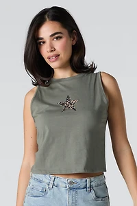 Graphic Cropped Tank